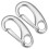 Spring Gate Snap Hook 50mm/1.96", 304 Stainless Steel, for DIY Crafts Keychains, Pack of 2 1