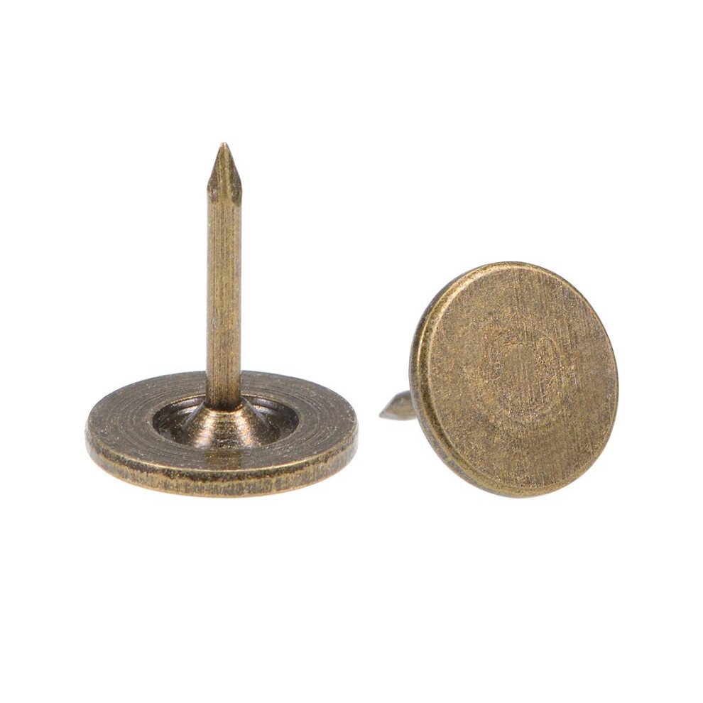 Upholstery Nails Tacks 11Mmx13mm Flat Head Furniture Nail Bronze Tone For Furniture Sofa Headboards, 25 Pcs 9316959281195