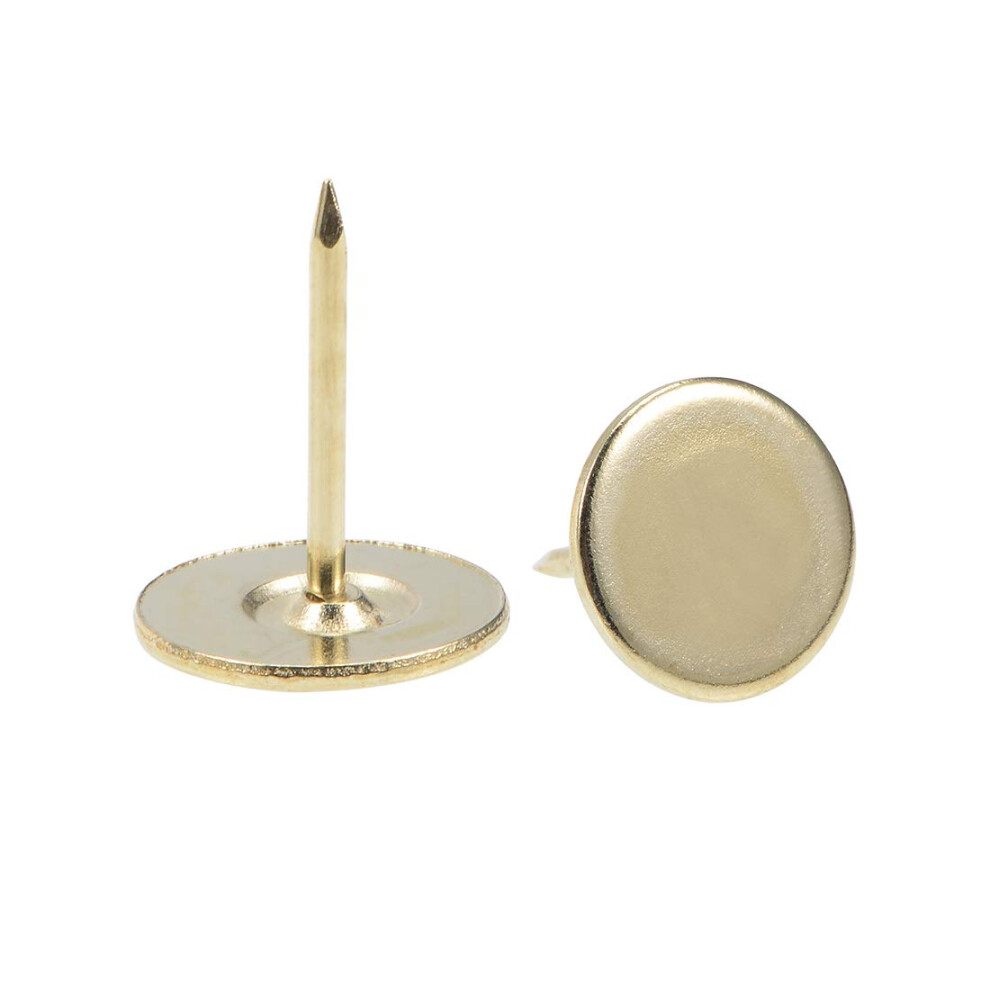 Upholstery Nails Tacks 16Mmx20mm Flat Head Furniture Nails Gold Tone For Furniture Sofa Headboards, 40 Pcs 9316959279314
