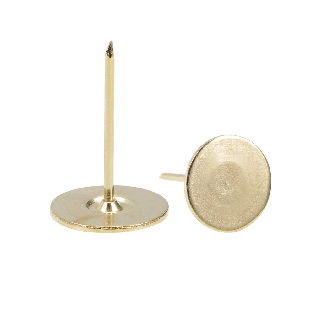 Upholstery Nails Tacks 19Mmx30mm Flat Head Furniture Nails Gold Tone For Furniture Sofa Headboards, 20 Pcs 9316959272773