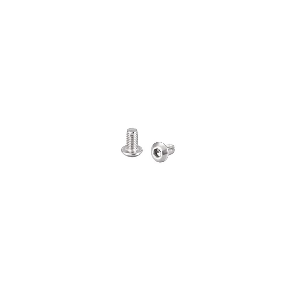 M3x6mm Machine Screws Hex Socket Round Head Screw 304 Stainless Steel Fasteners Bolts 100Pcs 9316959354493