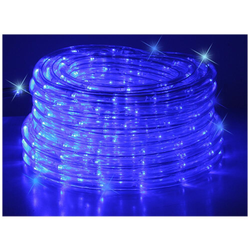 9m Bright Blue LED Christmas Disco DJ Rope Light Mains Operated
