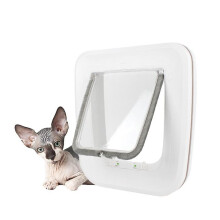 , Microchip Activated Cat Flap, Exclusive Entry, Easy Install, 4 Way Manual Locking, Energy Efficient, Draught Excluder, Convenient - White