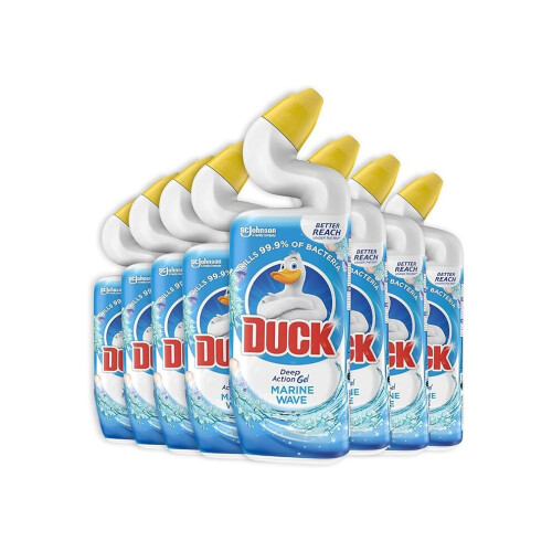 Duck Liquid Toilet Cleaner, Deep Action Gel , Marine, 750 ml, Pack of 8 ...