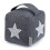 LIVIVO Fabric Cube Door Stopper with Handle - Grey Star, Sand-Filled DS0559 1