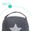 LIVIVO Fabric Cube Door Stopper with Handle - Grey Star, Sand-Filled DS0559 7