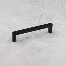 (128mm Handle) Matt Black Cabinet Handles Square Design