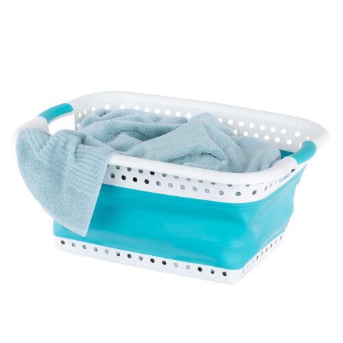 LIVIVO 37L Silicone Collapsible Laundry Basket CL0423-OB - Ultra-Portable, Space-Saving, Durable Foldable Laundry Bin