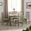 Seconique Ludlow Dining Set with 4 Green Chairs Oak effect Table 11