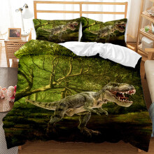 (Style 01, Single(135X200CM/2PCS)) Tyrannosaurus Rex Bedding Single Double Duvet Cover