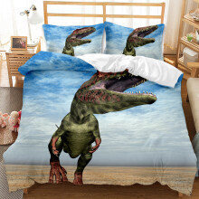 (Style 04, Double(200X200CM/3PCS)) Tyrannosaurus Rex Bedding Single Double Duvet Cover