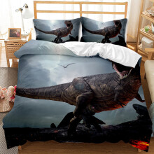 (Style 06, Double(200X200CM/3PCS)) Tyrannosaurus Rex Bedding Single Double Duvet Cover