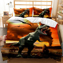 (Style 05, Single(135X200CM/2PCS)) Tyrannosaurus Rex Bedding Single Double Duvet Cover