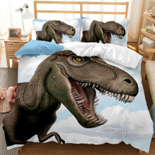(Style 07, King(220X240CM/3PCS)) Tyrannosaurus Rex Bedding Single Double Duvet Cover