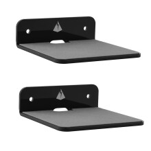 2pack Wall Shelf Speaker Stand, Acrylic Wall Mount Display Shelf For Bluetooth Speaker, Webcam, Cel