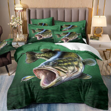 (Style 01, Single(135X200CM/2PCS)) Angler fish Kids Bedding Single Double Duvet Cover