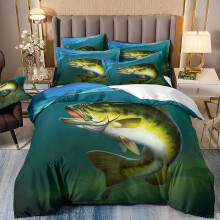 (Style 03, Double(200X200CM/3PCS)) Angler fish Kids Bedding Single Double Duvet Cover