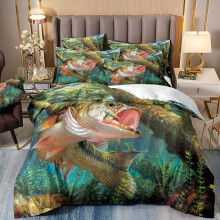 (Style 07, King(220X240CM/3PCS)) Angler fish Kids Bedding Single Double Duvet Cover