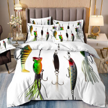 (Style 08, Double(200X200CM/3PCS)) Angler fish Kids Bedding Single Double Duvet Cover