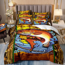 (Style 09, Double(200X200CM/3PCS)) Angler fish Kids Bedding Single Double Duvet Cover