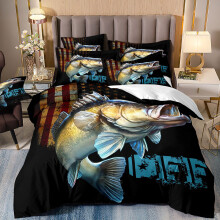 (Style 10, Double(200X200CM/3PCS)) Angler fish Kids Bedding Single Double Duvet Cover