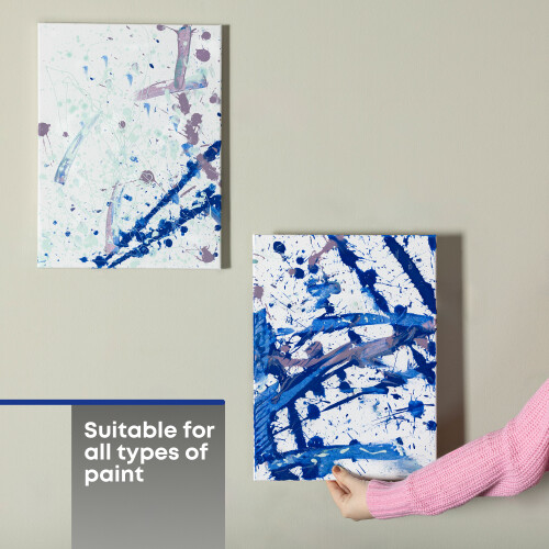 AC145 - 4-Pack Blank Stretched Canvases, Square 20cm x 20cm, Ready-to-Use & Primed Surface 1