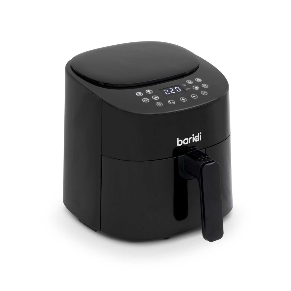 Baridi 3.5L Low Fat Air Fryer with Digital Rapid Air Oil Free Circulation System, 1300W, 8 Presets - DH60
