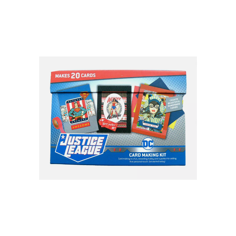 Justice League Card Making Kit Brand New and Sealed - Makes 20 Cards