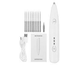 (With 10pcs Needles) Mini Plasma Pen Profesional Plasma Jet Waspot Black Dot Skin Tag Mole Tattoo Freckle Removal Pen Skin Care Tools Caneta Jato