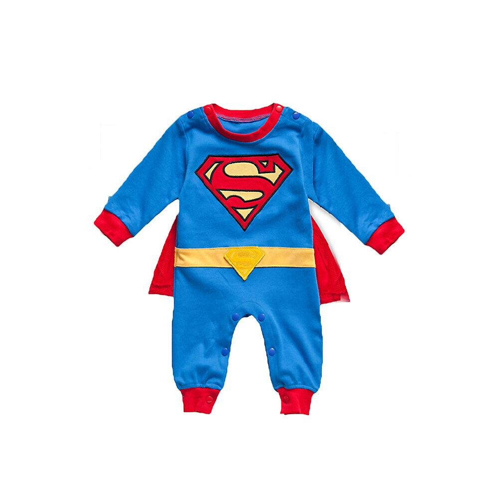 (Superman C, 6-12 Months) Infant Baby Boy Girl Superhero Romper Jumpsuit Superman Fancy Costume Party