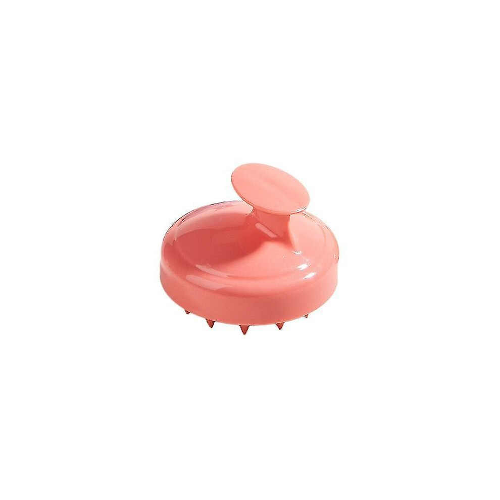 (pink) Natural Wheat Scalp Massaging Shampoo Brush Hair Growth Scalp Massage Scalp