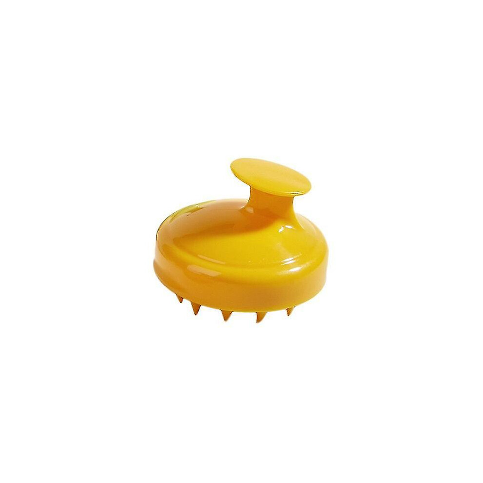 (yellow) Natural Wheat Scalp Massaging Shampoo Brush Hair Growth Scalp Massage Scalp