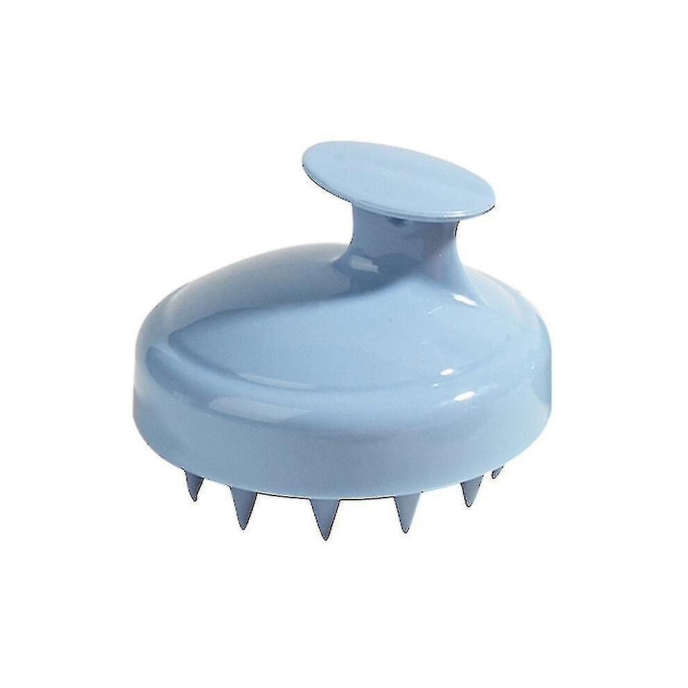 (Blue) Natural Wheat Scalp Massaging Shampoo Brush Hair Growth Scalp Massage Scalp