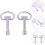 2 Pieces Electrical Cabinet Key Elevator Lock Security Keys Zinc Alloy Water Meter Box Key Utility Key Socket 4