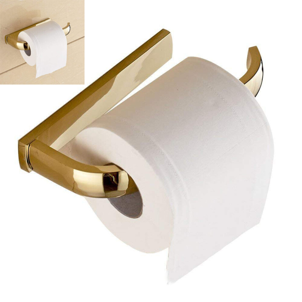 Semi-open toilet paper holder, wall mounted brass material
