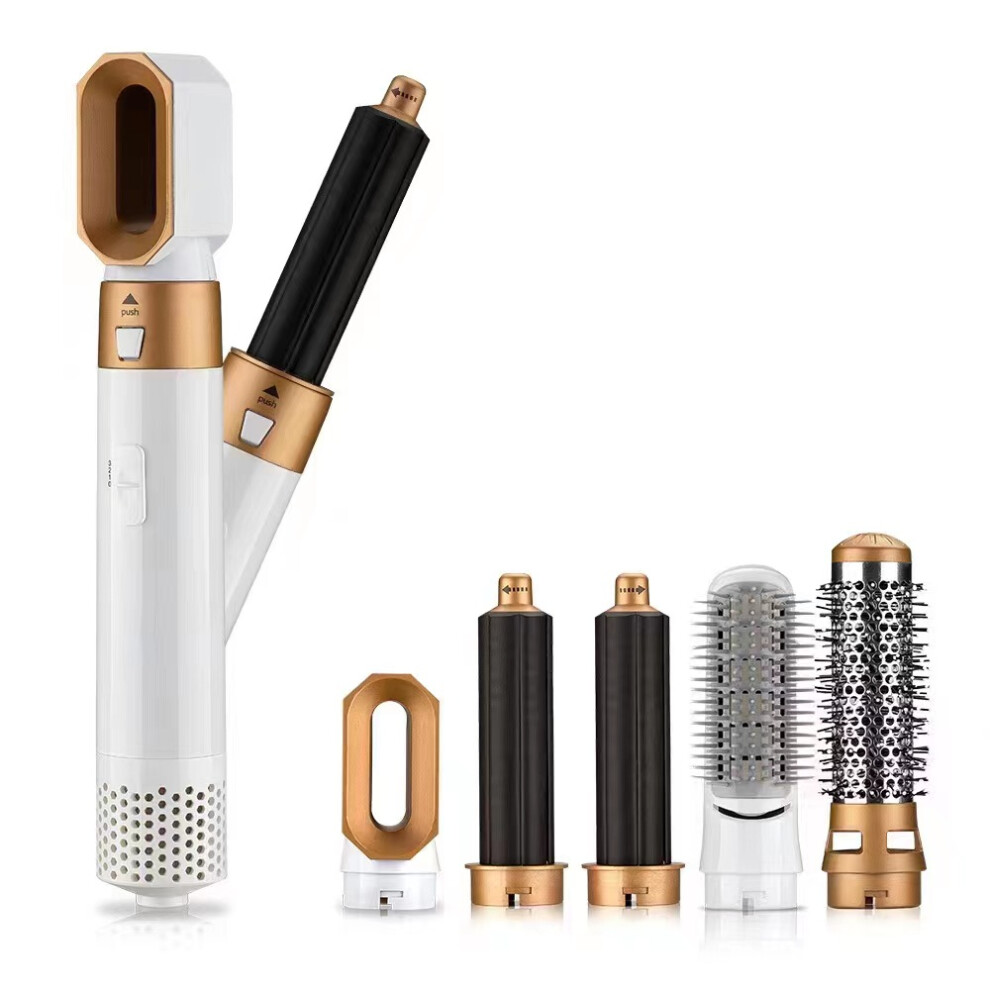 Multifunctional five-in-one hot air comb with multiple heads, automatic curling wand, air curling iron, straightening comb Hair Dryer and Styler