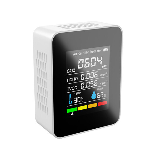 Carbon dioxide detector CO2 detector 5-in-1 carbon dioxide concentration temperature and humidity detection