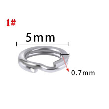 (5mm 100pcs) 50/100pcs Split Rings Fishing Stainless Steel Lure Rings Saltwater Terminal Tackles Split Rings Fishing