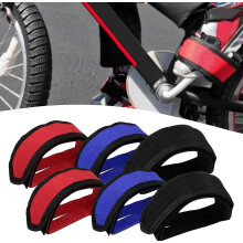 Bike Pedal Straps For Kids Bike Pedals - Kids Bike Pedals With Toe Clips,3 Pairs Of Bicycle Pedal Straps,fixed Gear Bike Pedal Straps,black/red/blue -