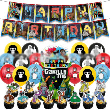 Gorilla Tag Birthday Party Decor And Supplies Set Include Happy Birthday Banner, Cake/cupcake Toppers, Balloons, Gorilla Tag Theme Party Favor