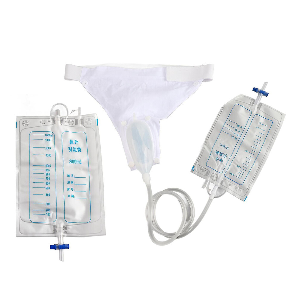 (Elderly Men Type) Urine Collector Silicone Adults Man Woman Elderly Urinal With Urine Catheter Bags
