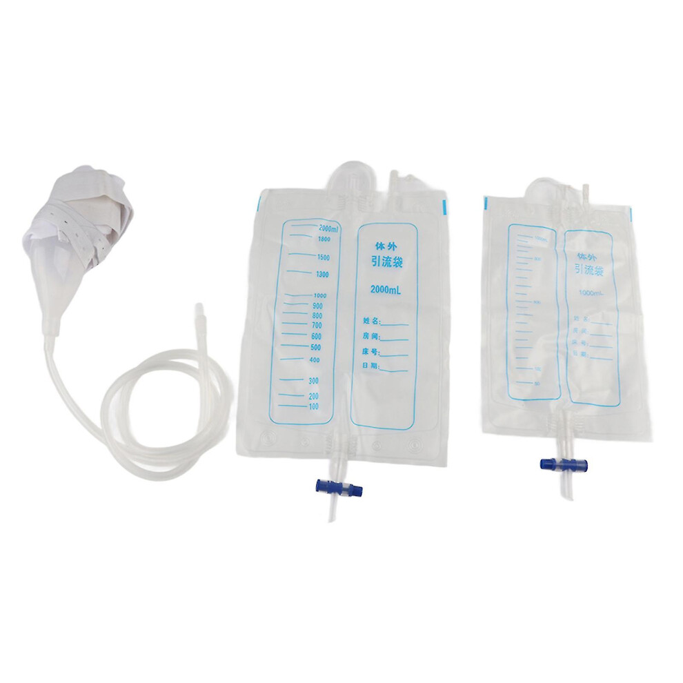 (Men Type) Urine Collector Silicone Adults Man Woman Elderly Urinal With Urine Catheter Bags