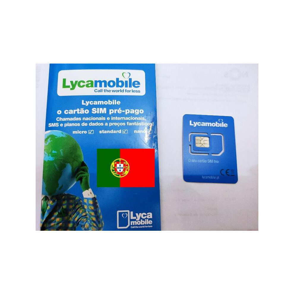 Lycamobile Sim Card Portugal PAY AS YOU GO SIM UK & EU Roaming Free