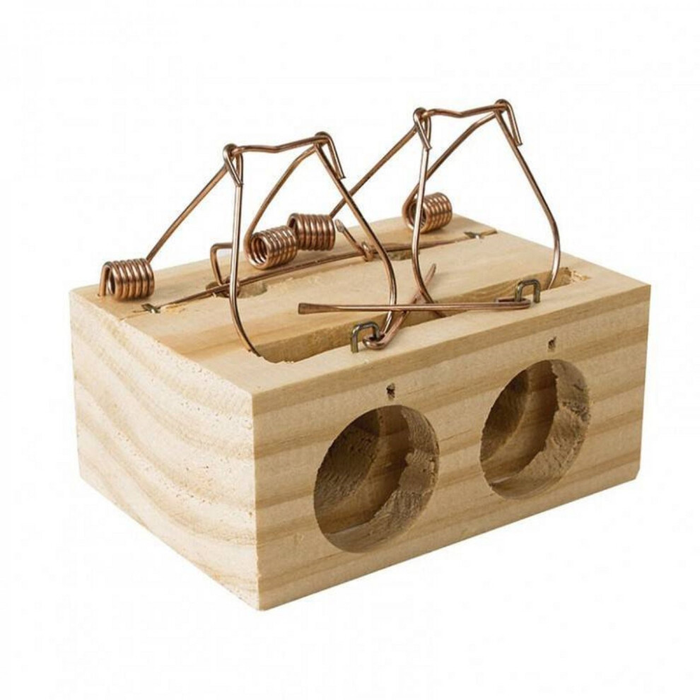 Jomarco Small Mousetrap 2 Holes Wooden Mouse Trap