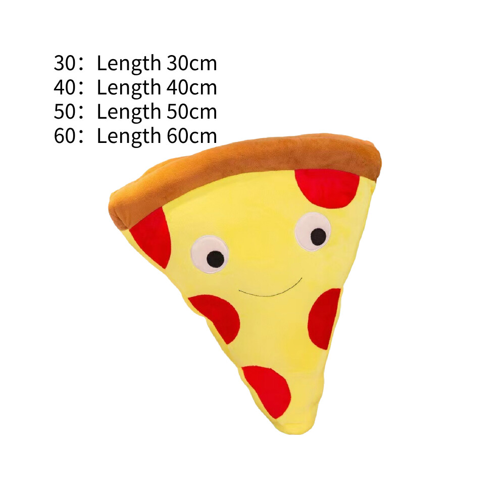 (Pizza, 30cm/11.81in) Pizza Burger Fries Plush Toy Stuffed Doll Food Pillow For Bedtime Pp Cotton