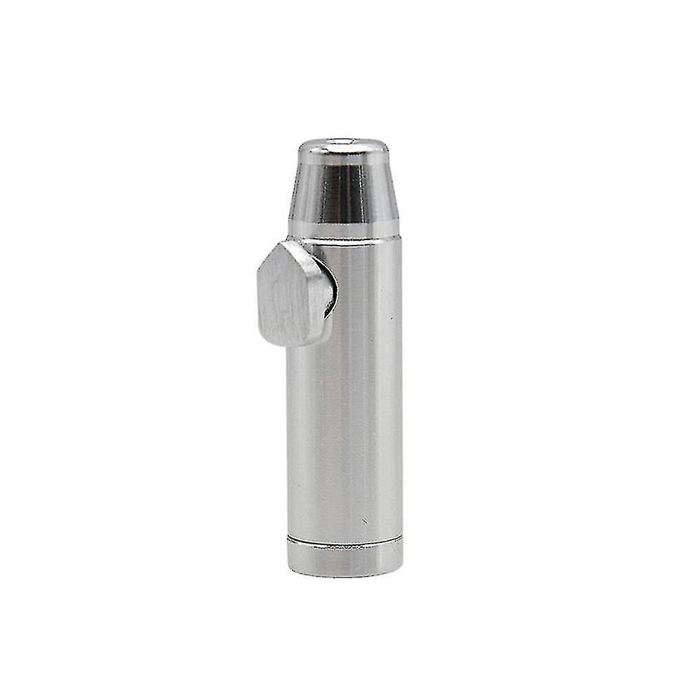Silver (Silver) Dispenser Aluminum Snuff Snorter Snuff Bottle Bullet-Shaped Bullet Shape Metal Rocket