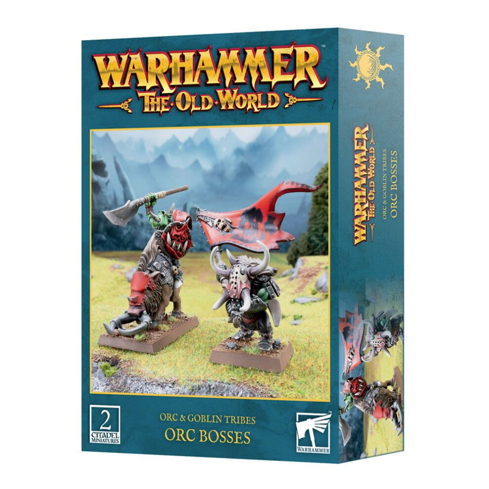 Warhammer Games Workshop The Old World: Orc & Goblin Tribes: Orc Bosses 09-01 - Tabletop Miniatures Wargame