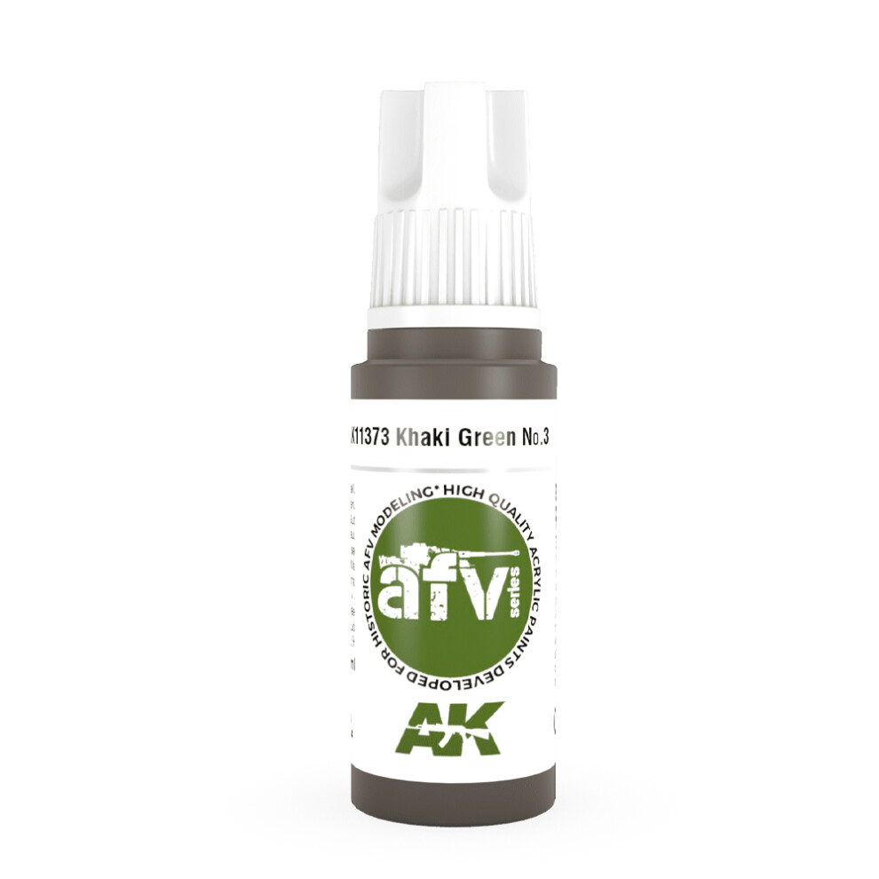 Ak Interactive Green 11373 Khaki No.3 17Ml Afv 3G Acrylic Model Paint