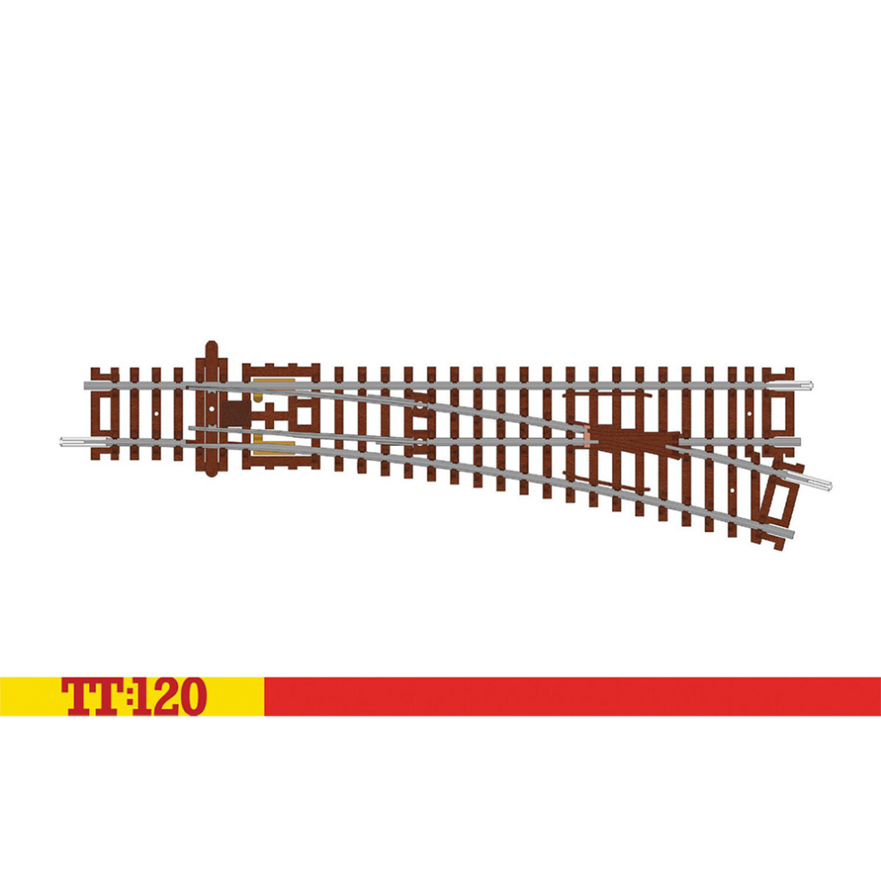 Hornby TT:120 Right Hand Point 166mm 15 631mm TT8009