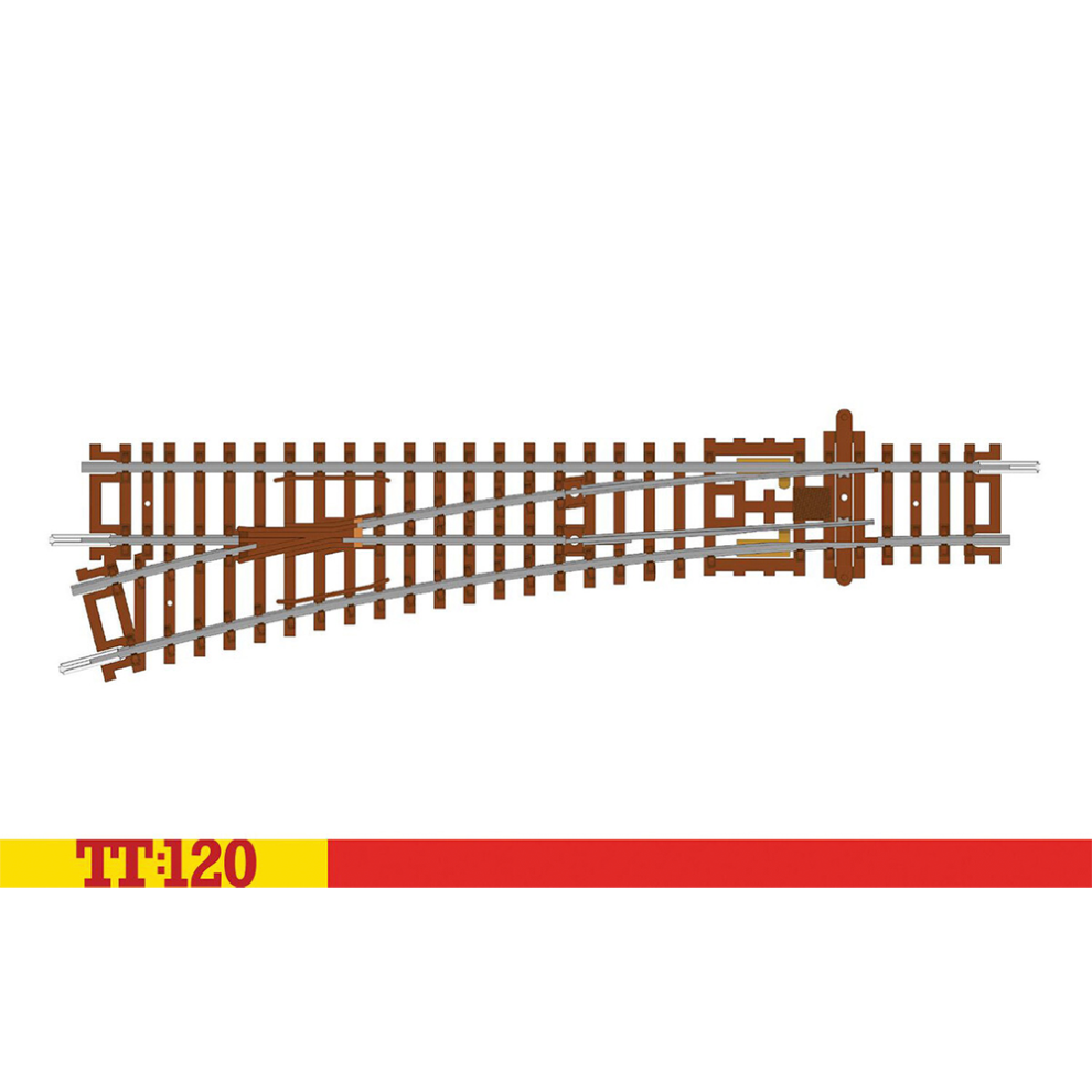 Hornby TT:120 Left Hand Point 166mm 15 631mm TT8008